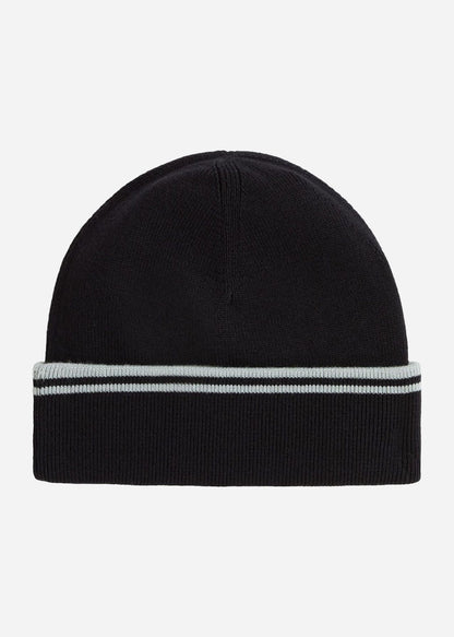 Fred Perry Mutsen  Twin tipped merino wool beanie - navy silver blue silver blue 