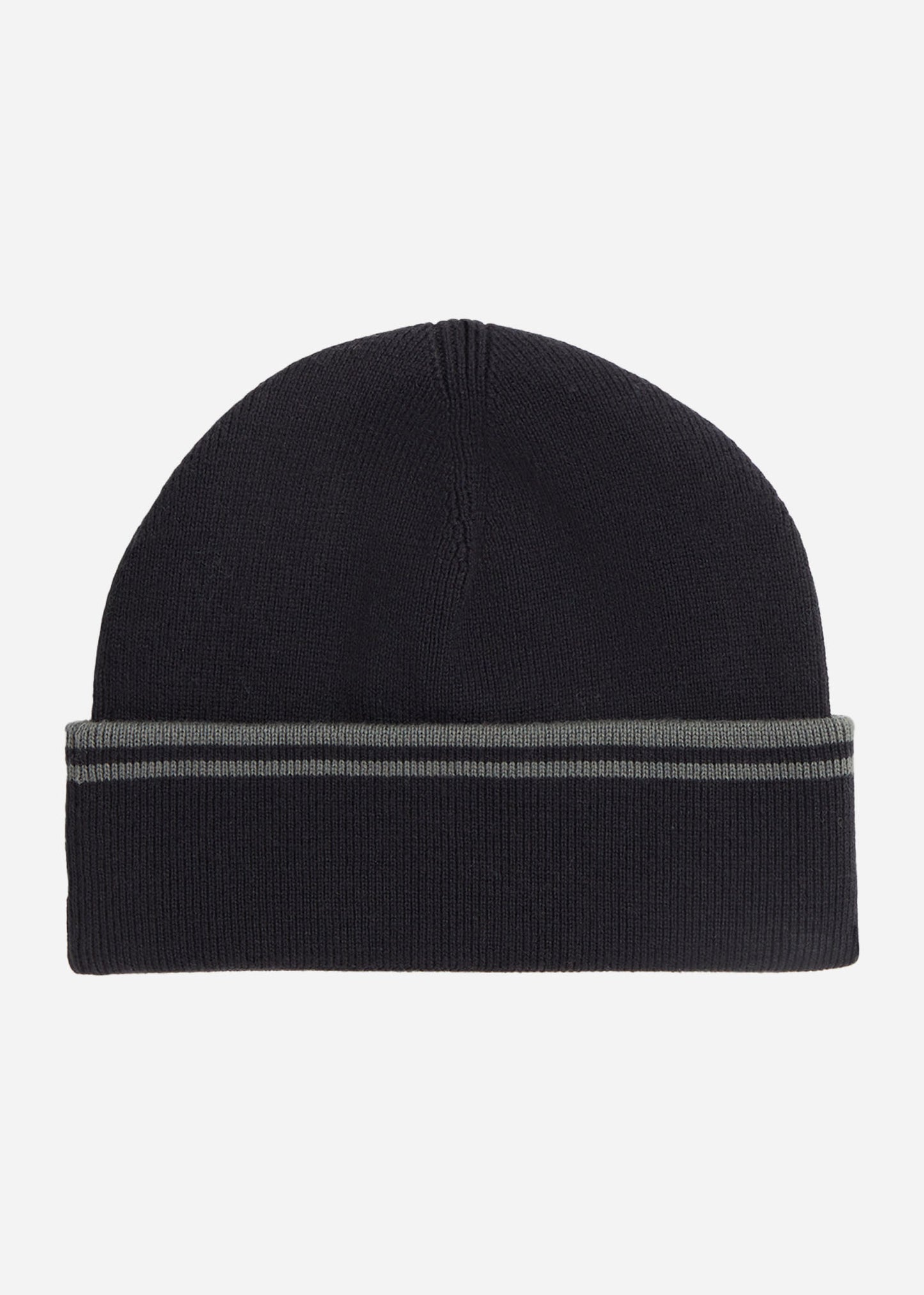 Fred Perry Mutsen  Twin tipped merino wool beanie - black field green 