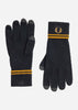 Fred Perry Handschoenen  Twin tipped merino wool gloves - navy dark caramel 