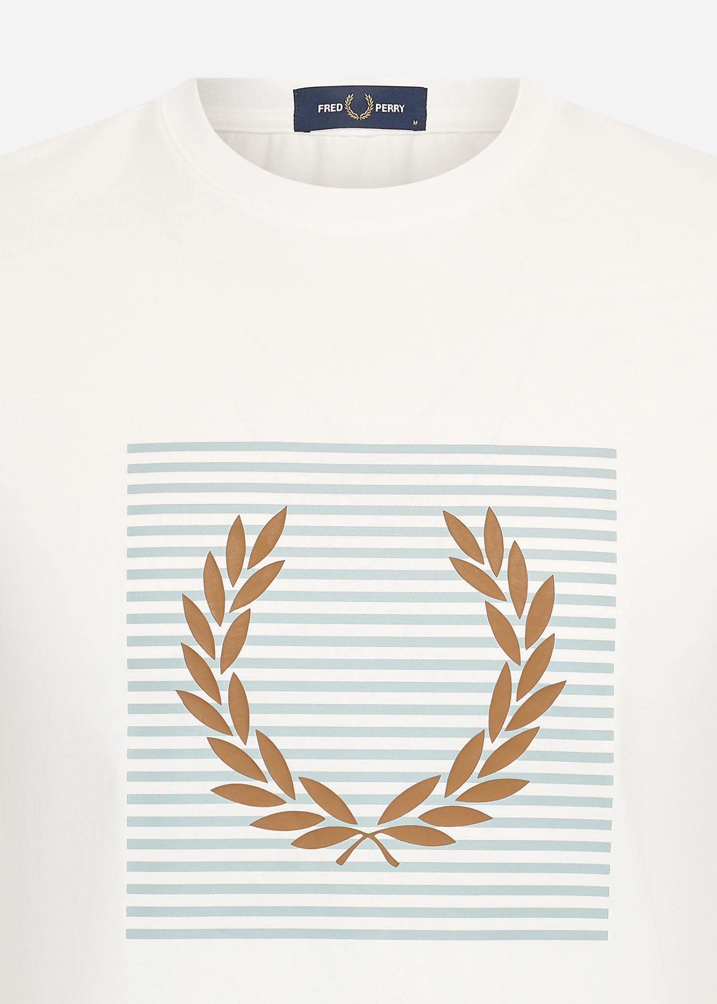 Fred Perry T-shirts  Striped laurel wreath t-shirt - snow white 