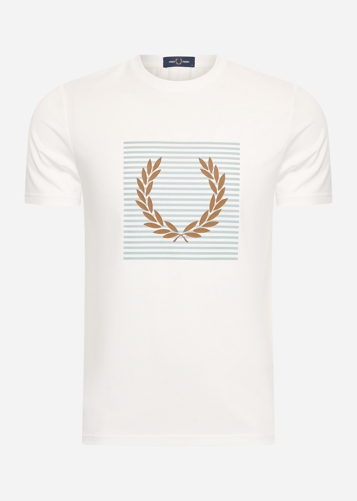 Fred Perry T-shirts  Striped laurel wreath t-shirt - snow white 