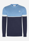 Sergio Tacchini Truien  Orion knit knitted jumper - coronet blue maritime blue gardenia 