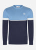 Sergio Tacchini Truien  Orion knit knitted jumper - coronet blue maritime blue gardenia 