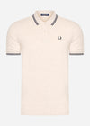 Fred Perry Polo's  Twin tipped fred perry shirt - porridge marl anchor grey anchor grey 