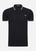 Fred Perry Polo's  Twin tipped fred perry shirt - black crlhet slvbl 