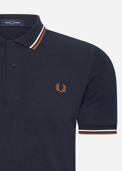 Fred Perry Polo's  Twin tipped fred perry shirt - navy ecru ntflak 