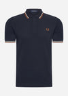 Fred Perry Polo's  Twin tipped fred perry shirt - navy ecru ntflak 