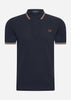 Fred Perry Polo's  Twin tipped fred perry shirt - navy ecru ntflak 