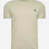 Fred Perry T-shirts  Ringer t-shirt - light oyster 