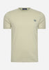 Fred Perry T-shirts  Ringer t-shirt - light oyster 