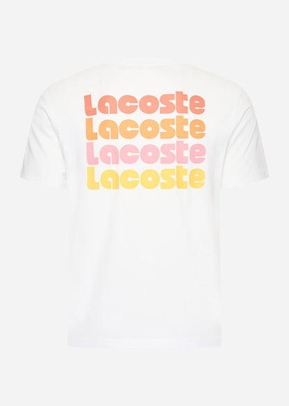 Lacoste T-shirts  Lacoste backprint tee - white 