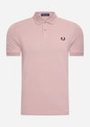 Fred Perry Polo's  Plain fred perry shirt - dusty rs pink black 