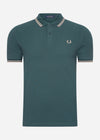 Fred Perry Polo's  Twin tipped fred perry shirt - petrol blue 