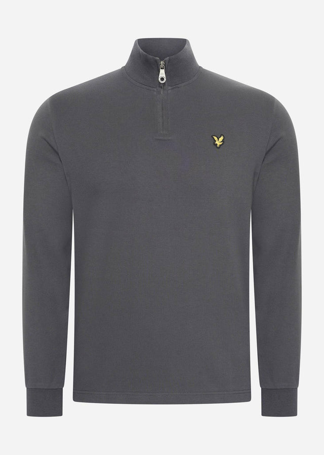 Lyle & Scott Truien Loopback quarter zip sweat - gunmetal