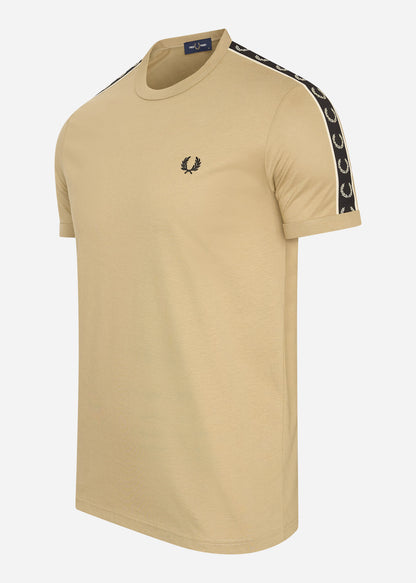 Fred Perry T-shirts  Contrast tape ringer t-shirt - warmstone oatml 