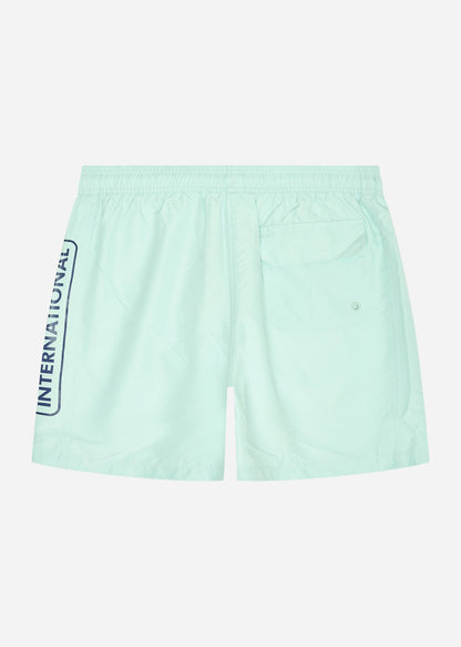 Barbour International Zwembroeken  Large logo swim short - green fig 