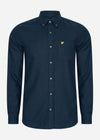 Lyle & Scott Overhemden  Plain flannel shirt - dark navy 