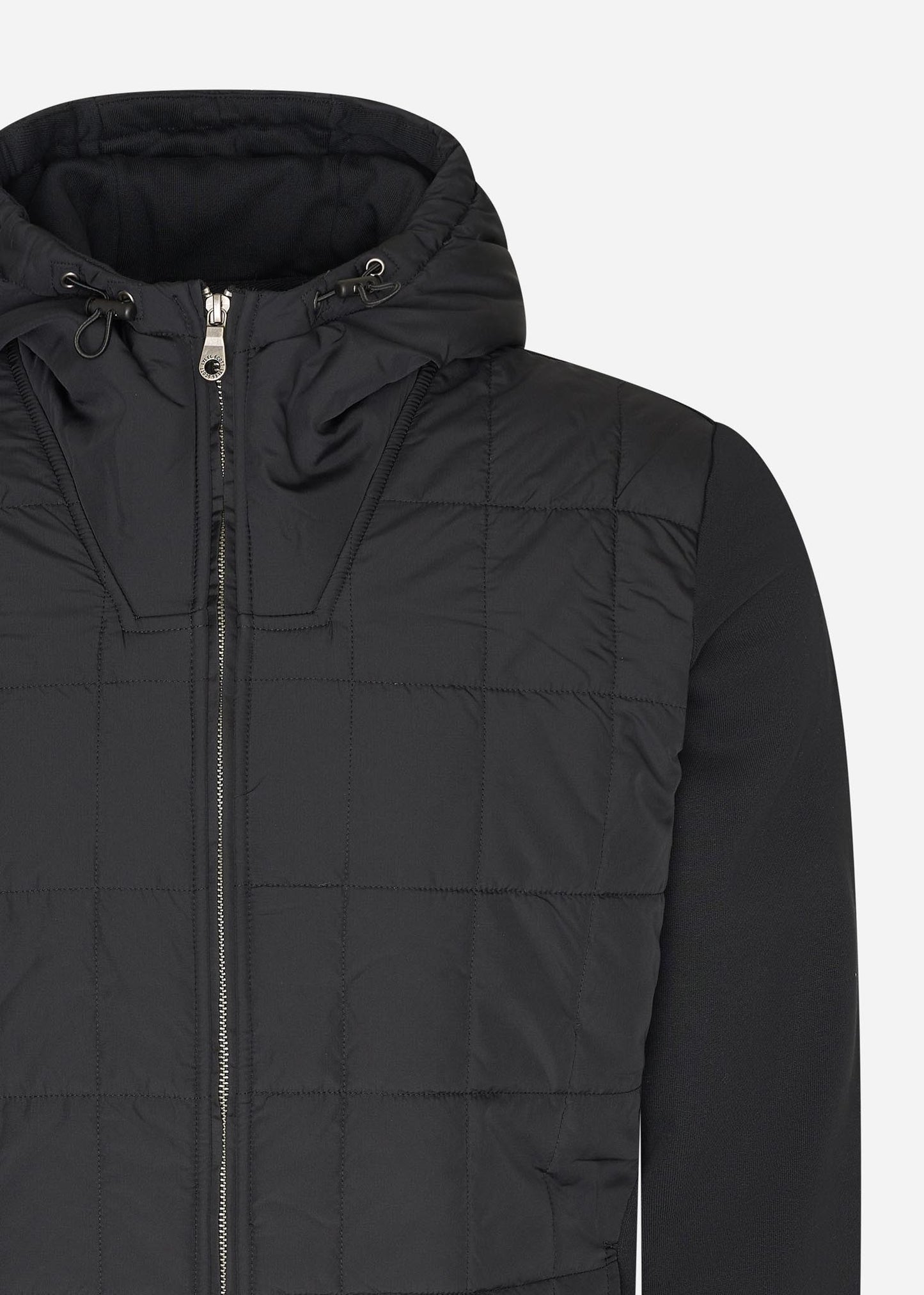 Lyle & Scott Hoodies  Hybrid quilted zip through hoodie - jet black 