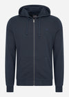 Lyle & Scott Vesten  Tonal eagle zip through hoodie - dark navy 