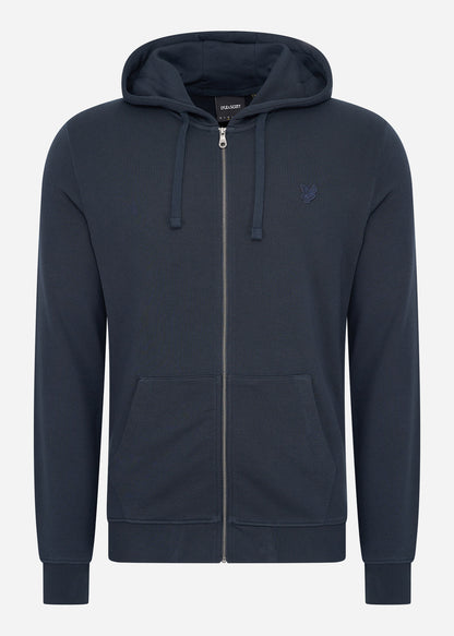 Lyle & Scott Vesten  Tonal eagle zip through hoodie - dark navy 