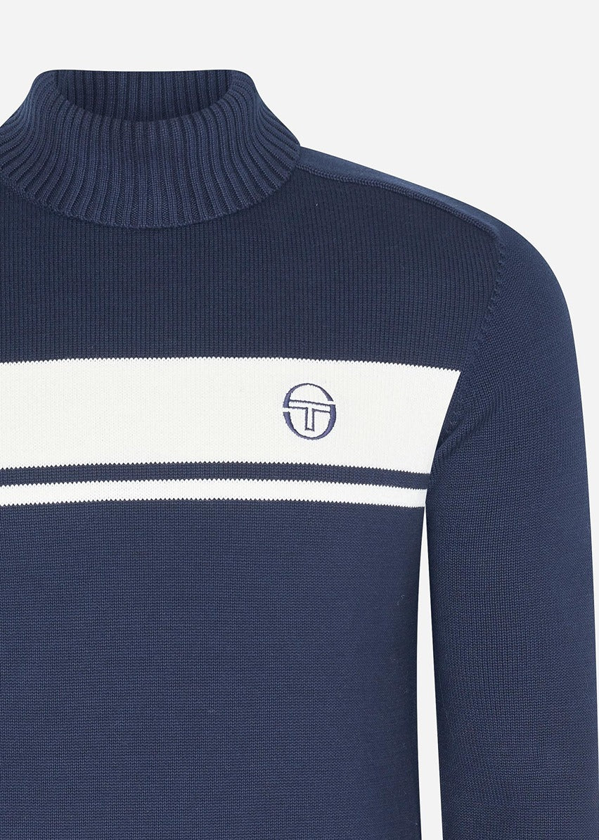 Sergio Tacchini Truien  Damarindo knit knit tutle neck - maritime blue gardenia 