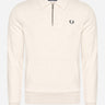 Fred Perry Truien  Halfzip fleece back sweatshirt - porridge marl
