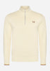 Fred Perry Truien  Half zip sweatshirt - oatmeal whisky brown 