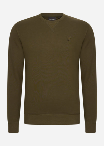 Lyle & Scott Truien  Tonal eagle crew neck sweatshirt - olive 