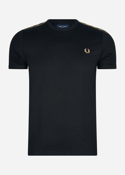 Fred Perry T-shirts  Contrast tape ringer t-shirt - black stone 