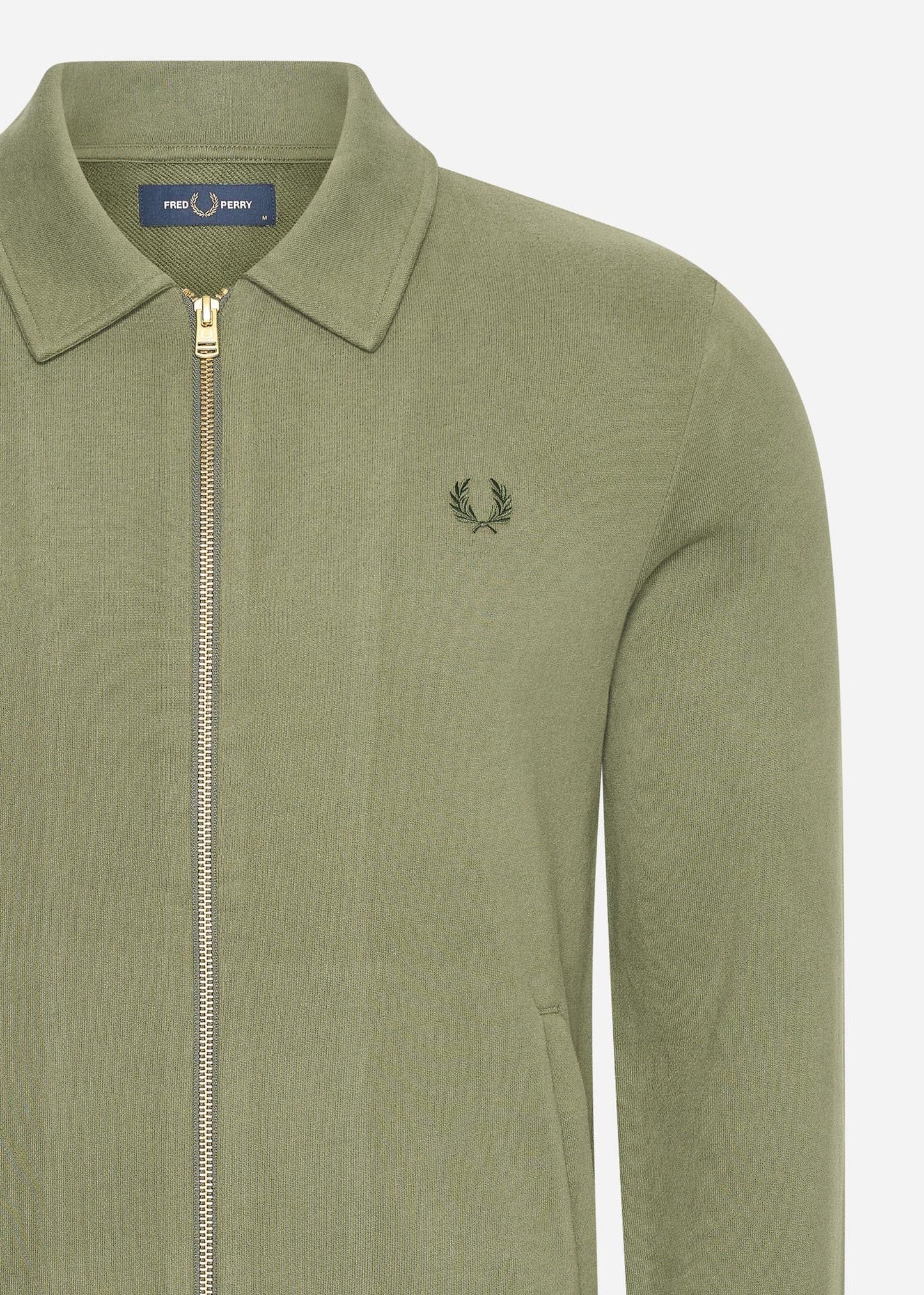 Fred Perry Vesten  Zip through sweatshirt - laurel wreath green 