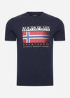 Napapijri T-shirts  Kreis t-shirt - blue marine 