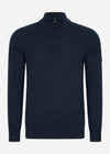 Barbour International Truien  Cotton half zip knit - international navy 