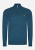 Lyle & Scott Truien  Cotton merino quarter zip jumper - apres navy 