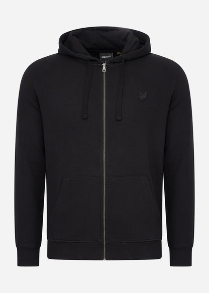 Lyle & Scott Vesten  Tonal eagle zip through hoodie - jet black 