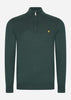 Lyle & Scott Truien  Cotton merino quarter zip jumper - argyle teal 