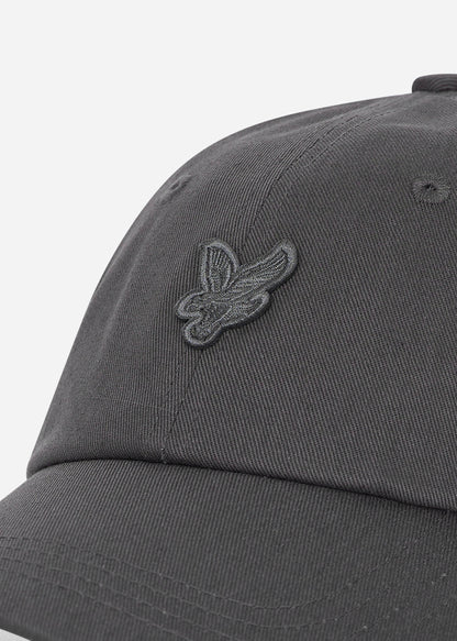 Lyle & Scott Petten  Tonal eagle baseball cap - gunmetal 