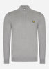 Lyle & Scott Truien  Cotton merino quarter zip jumper - mid grey marl 