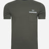 Fred Perry T-shirts  Loopback jersey pocket t-shirt - field green 
