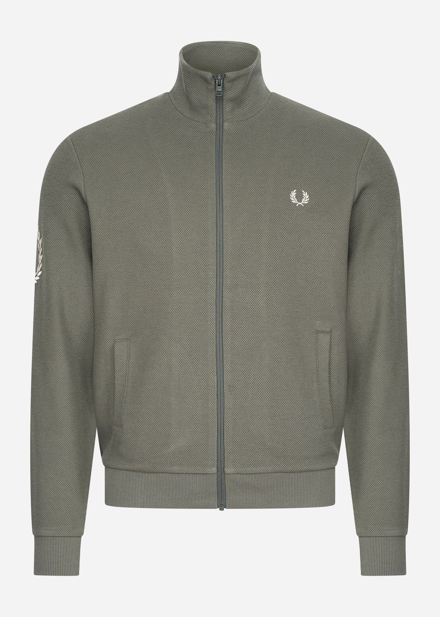 Fred Perry Vesten  Laurel wreath sleeve track jacket - field green 