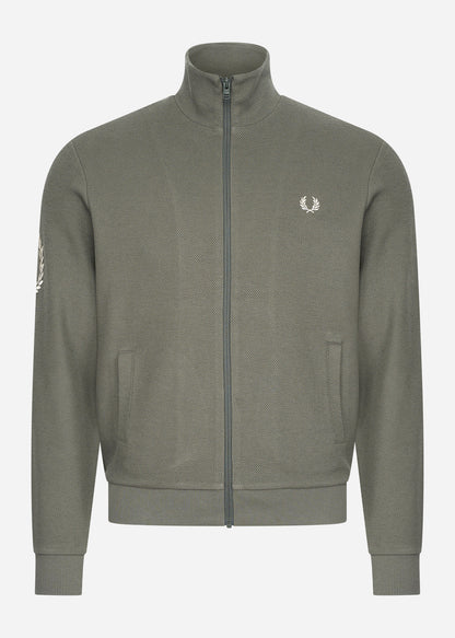 Fred Perry Vesten  Laurel wreath sleeve track jacket - field green 