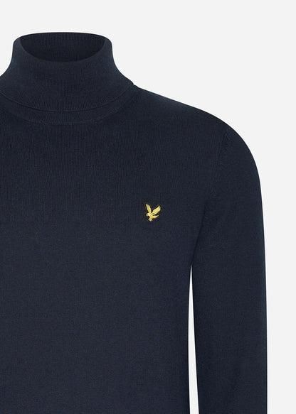 Lyle & Scott Truien  Cotton merino turtleneck jumper - dark navy 