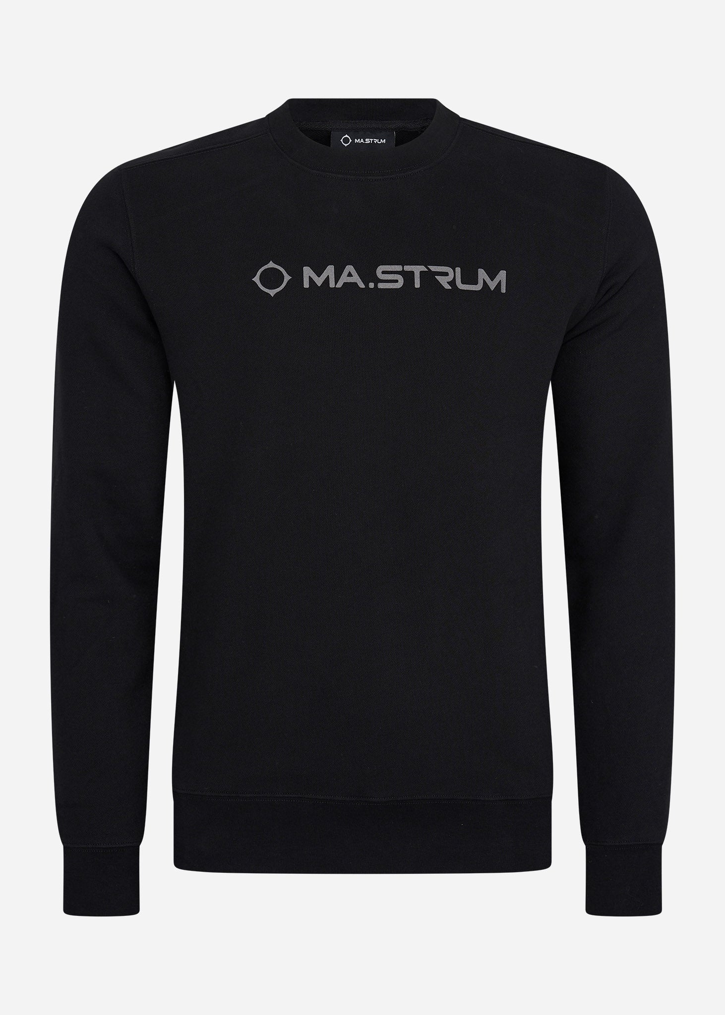 MA.Strum Truien  Chest print crew sweat - jet black 