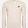 Lyle & Scott Truien  Cotton merino quarter zip jumper - taupe
