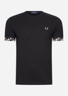 Fred Perry T-shirts  Pixel cuff t-shirt - black 