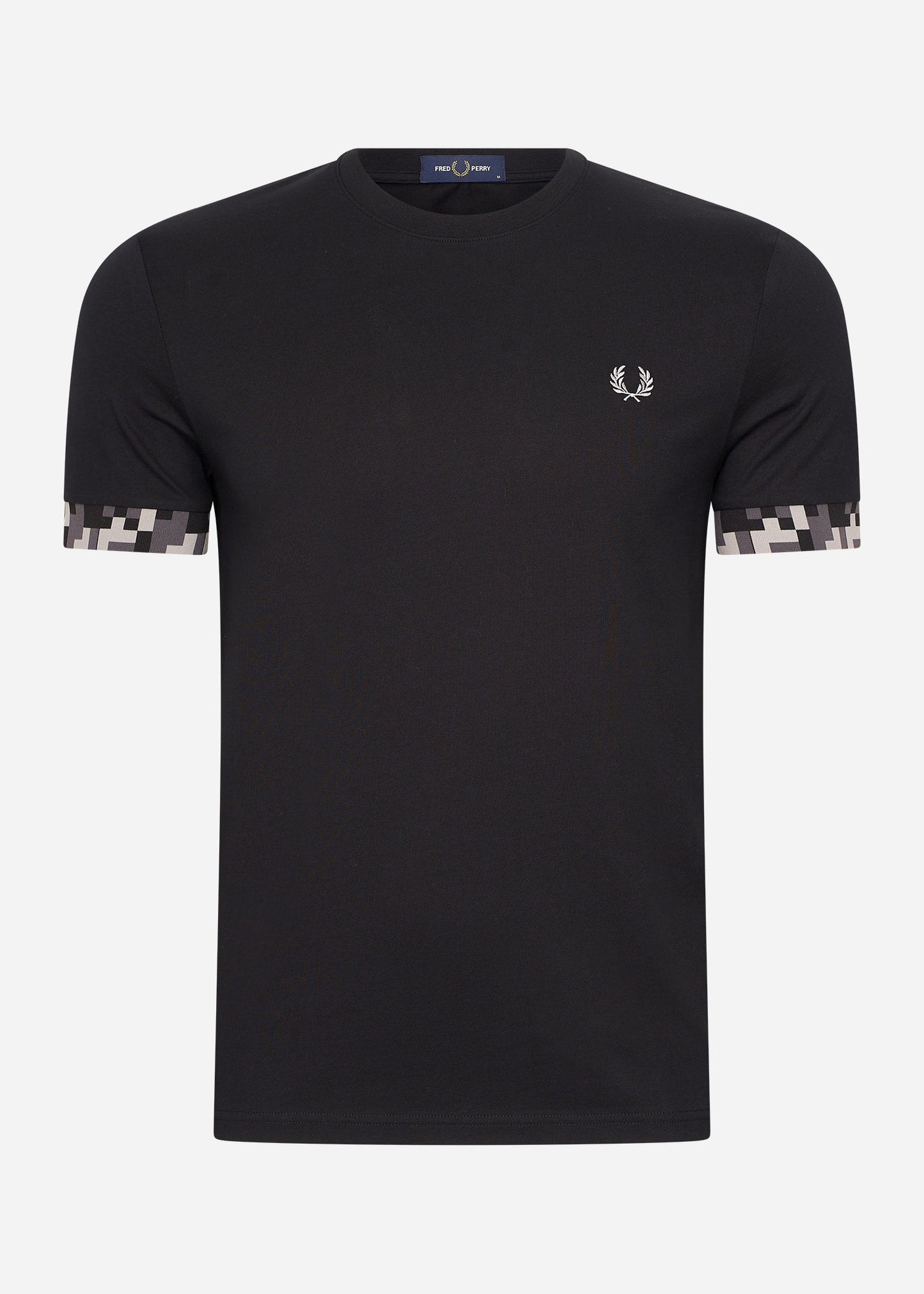 Fred Perry T-shirts  Pixel cuff t-shirt - black 