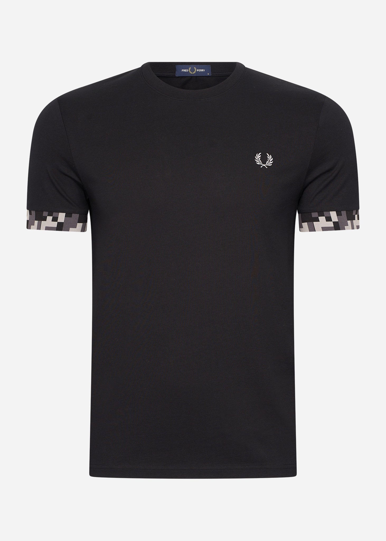 Fred Perry T-shirts  Pixel cuff t-shirt - black 