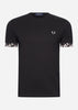 Fred Perry T-shirts  Pixel cuff t-shirt - black 