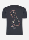 Marshall Artist T-shirts  UK ism map t-shirt - navy 