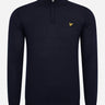 Lyle & Scott Truien  Premium quarter zip merino mix - dark navy 