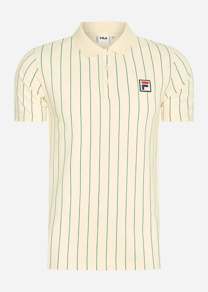 Fila Polo's  Luckenwalde polo shirt - antique white aventurine striped 